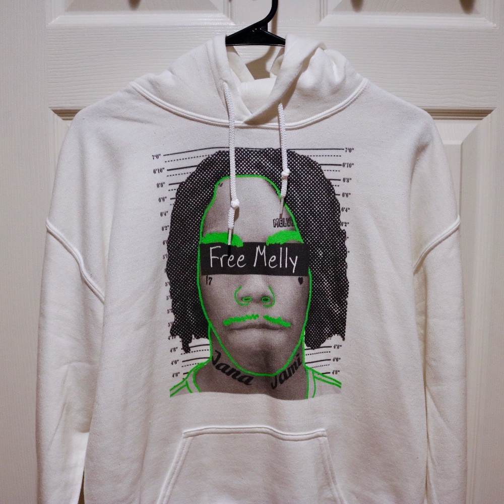 YNW Apparel - Free Melly White Hoodie Men's Size M